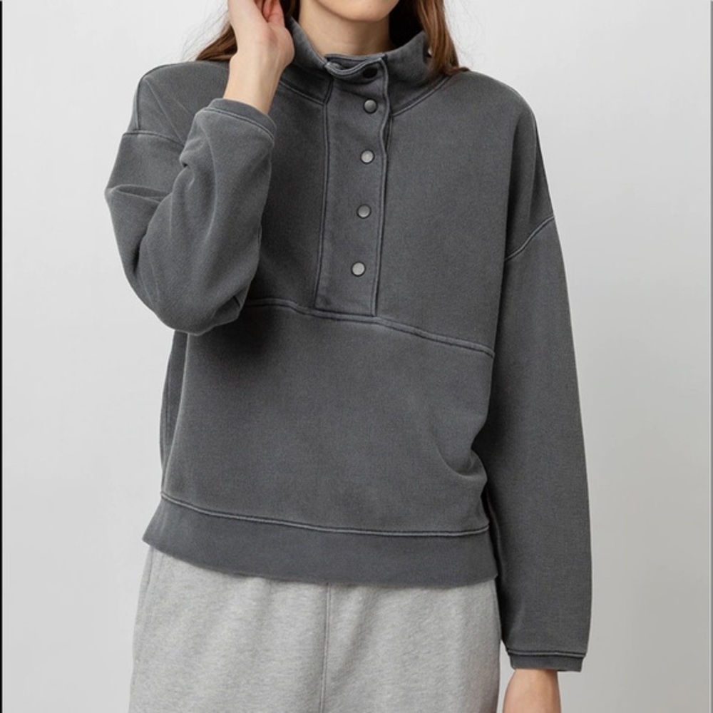 Rails Simon Sweatshirt in Vintage Black - Medium